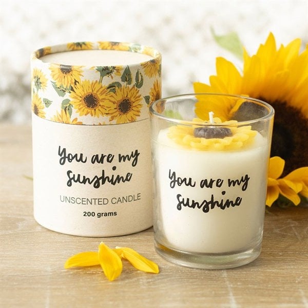 Serano You Are My Sunshine Candle with 3D Sunflower
