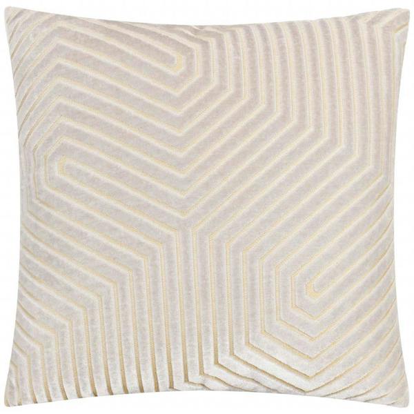 Paoletti Evoke Cut Cushion Cover - Oyster - 
