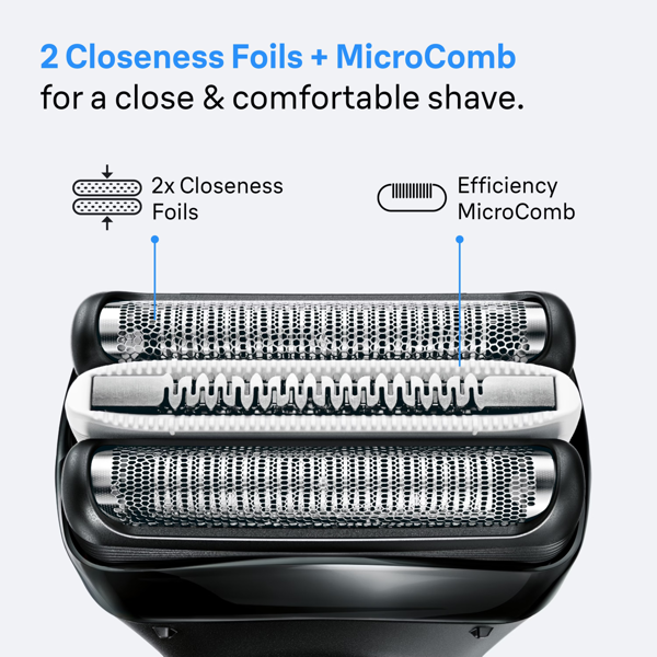 Braun Series 3+ 3000S Electric Shaver, Dry - Grey