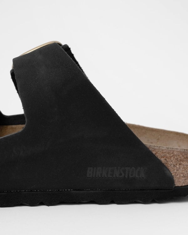 Birkenstock Arizona Big Buckle Nubuck Womens Sandals - Black
