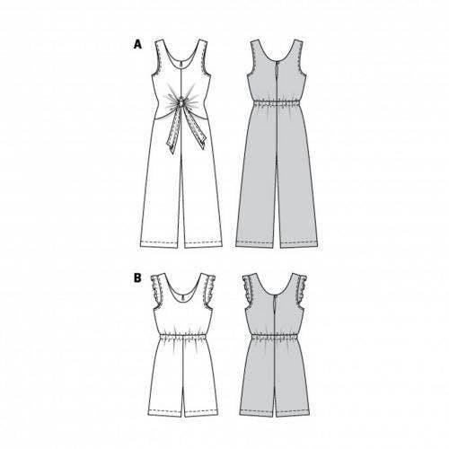 Burda Sewing Pattern 6134 Jumpsuits For Women, 34 to 44 - Easy