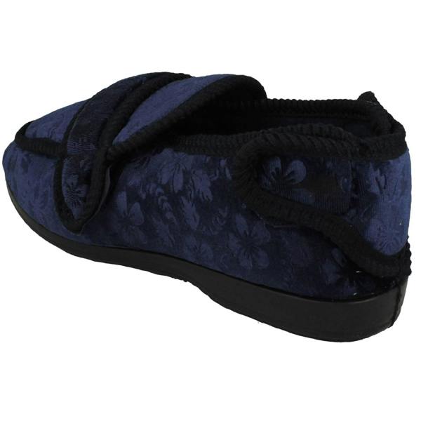 Jo & Joe Ladies Jo & Joe Adustable Hook And Loop Slippers Gladys