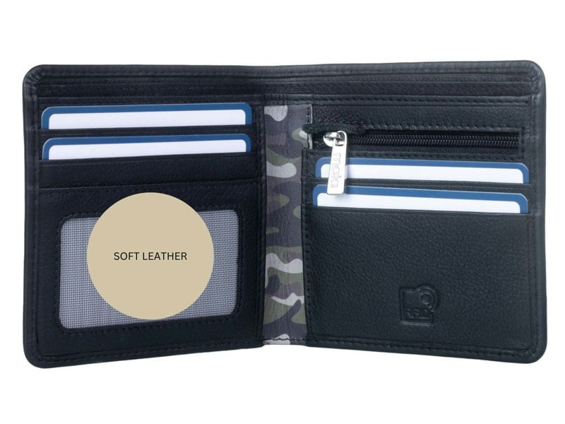 Mala Leather Spitfire Plane Bifold RFID Leather Wallet
