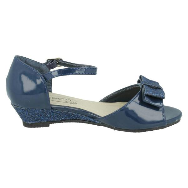 Spot On Girls Spot On Glitter Open Toe Sandals