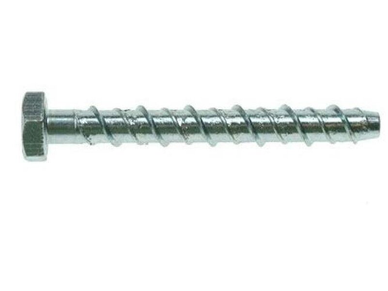 Fixaball M12 Hex Concrete Anchor Screw Self Tapping High Tensile BZP