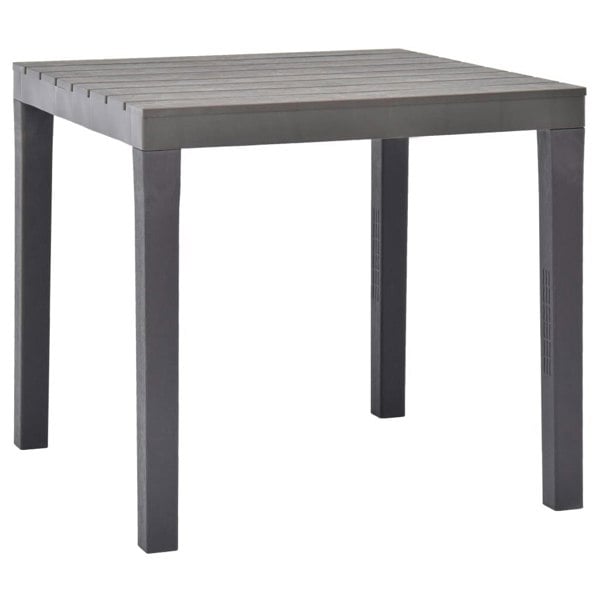 Berkfield Garden Table Mocca 78x78x72 cm Plastic