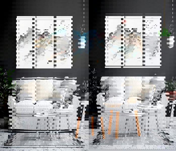 Art prints set of 3 | Japanese Sunset art prints