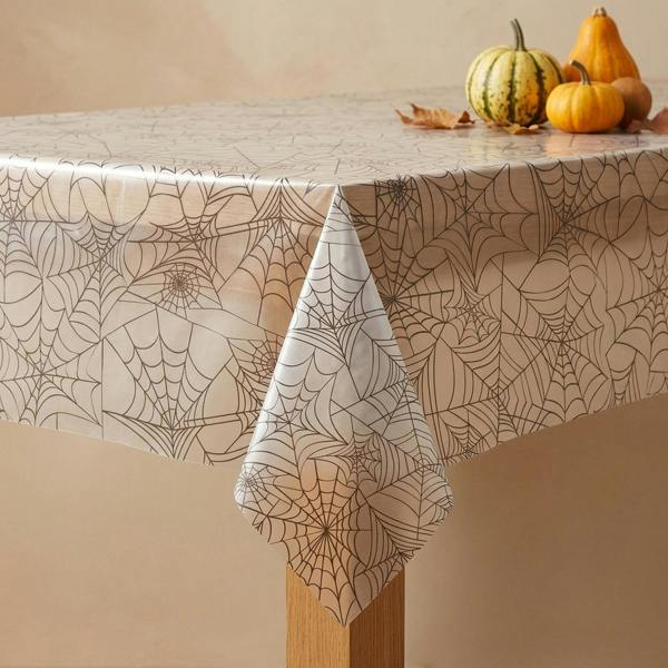 Garden Greatness Spooky Spider Web Halloween Tablecover