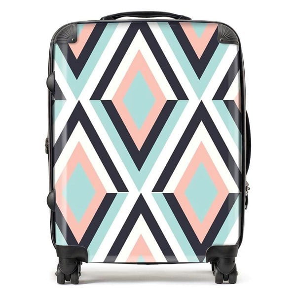 Warren Reed Zig Zag Abstract Pattern Suitcase