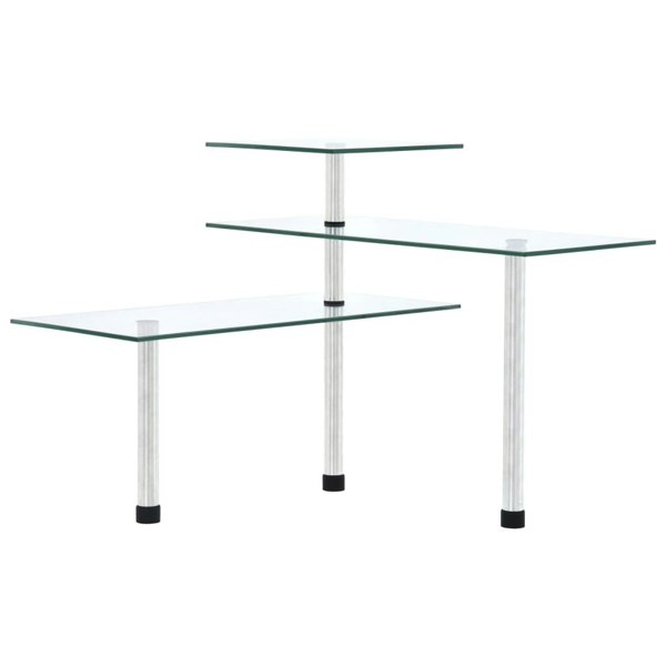 Berkfield 3-Tier Corner Kitchen Shelf Tempered Glass