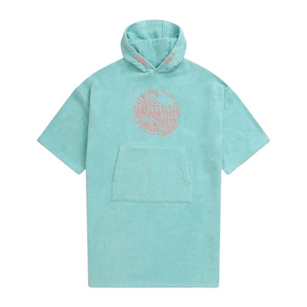 Animal Kids Gill Towelling Organic Hooded Towel - Turquoise