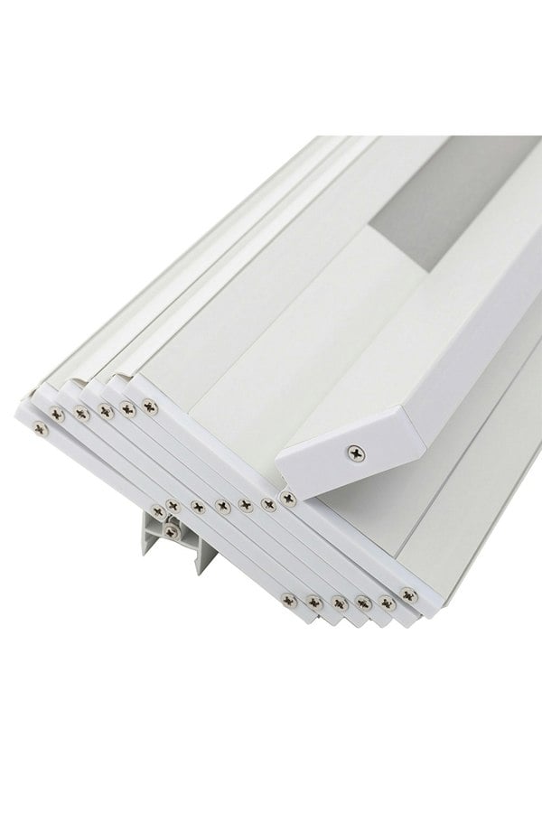 Living and Home 203x87cm White PVC-Acrylic Folding Partition Door with Wheels & Handle