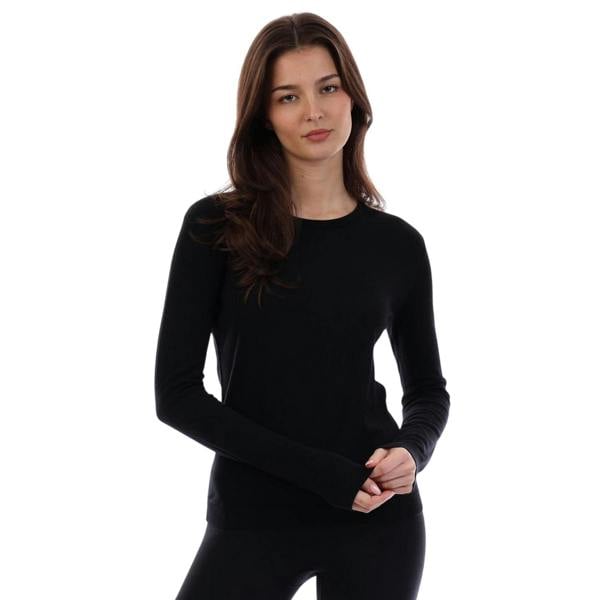 Diesel Womens/Ladies Fine Knit Ribbed Sweatshirt - Black - 