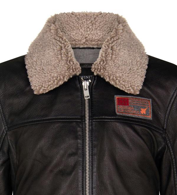 Infinity Leather Mens US Leather Bomber Jacket-Arizona