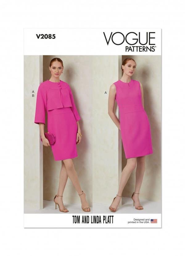 Vogue Sewing Pattern 2085, Dresses, Jackets for Women, D5 (4-6-8-10-12) - Advanced