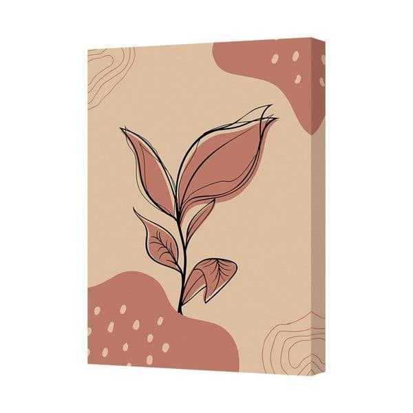 Benjamin Tate Design Botanical Plant Canvas Wall Art Print In Soft Beige Terracotta