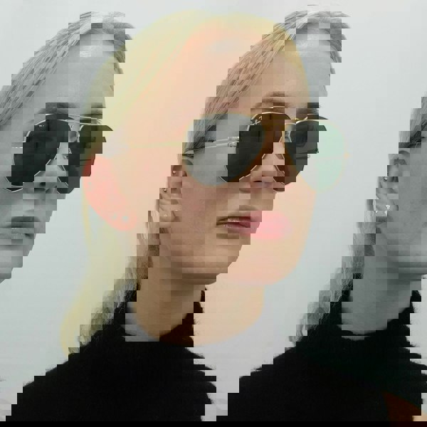 Ray-Ban Sunglasses Aviator Metal II RB3689 914731 Gold Green