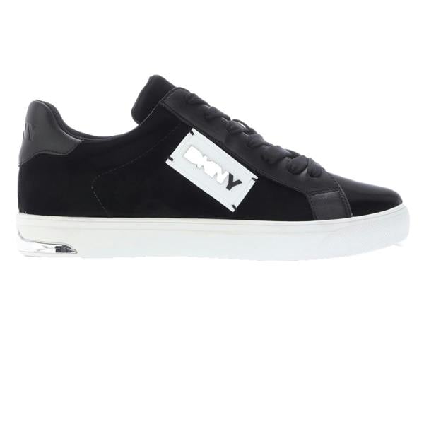 DKNY Womens/Ladies Aelix Faux Leather Lace Up Trainers - Black - 