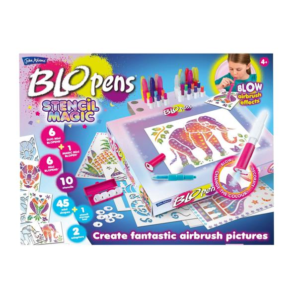 BLOPENS Stencil Magic – Colour-Changing Airbrush Art Kit