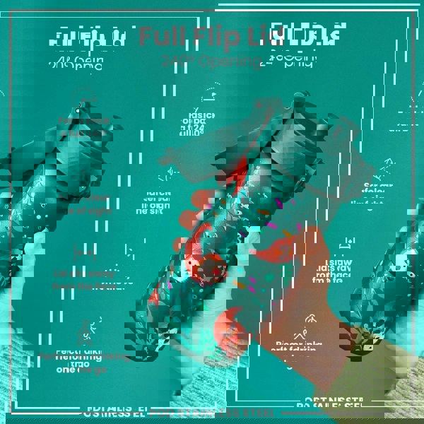 ION8 Leak Proof Kids Water Bottle, Stainless Steel, Otters, 400ml (13oz)