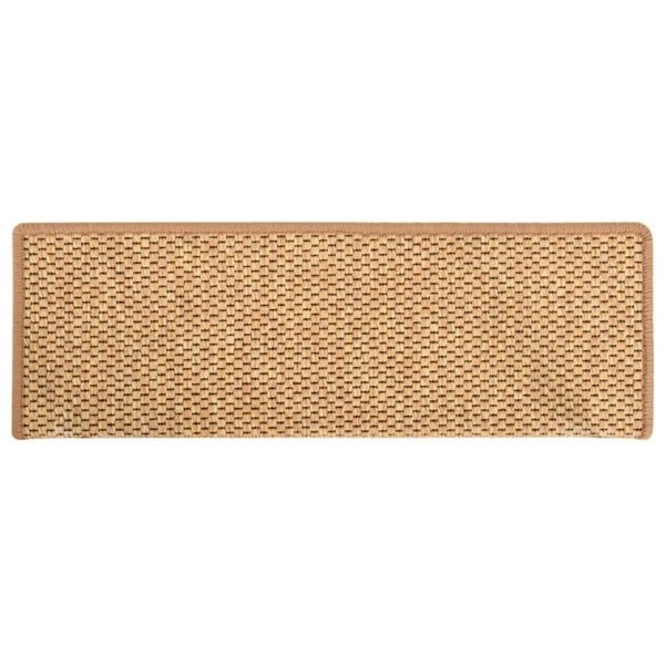 Berkfield Stair Mats Self-adhesive Sisal-Look 15 pcs 65x21x4 cm Orange