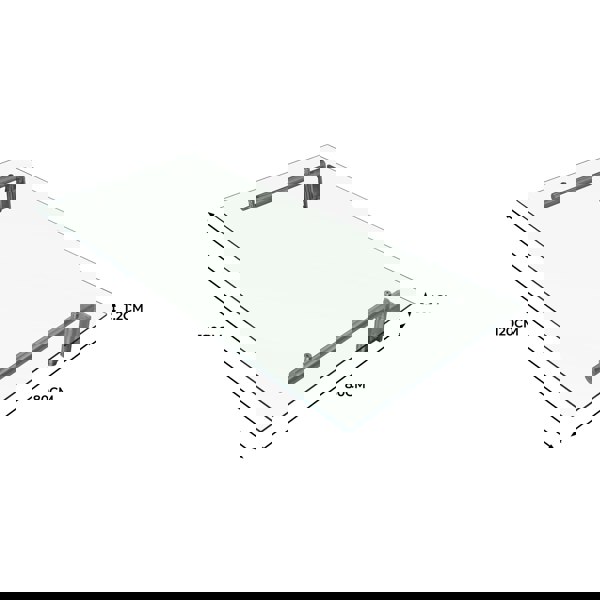 Monstershop Glass Door Canopy & Brackets - 120cm W x 80cm D