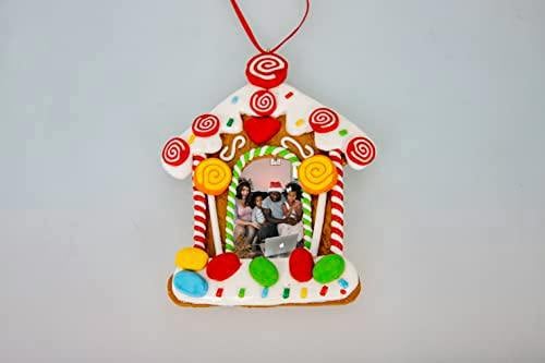 Ceramic Christmas Tree Hanging Photo Frame Decorations in Multicolour, Pack Sizes 3 or 12 image 5