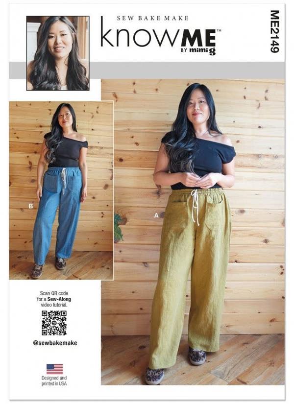 Know Me Sewing Pattern 2149, Trousers for Women, A (XS-S-M-L-XL-XXL) - Intermediate