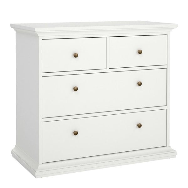 Furniture To Go Paris Chest of 4 Drawers in White