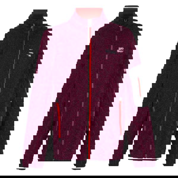 Regatta Childrens/Kids Newhill Full Zip Fleece Jacket - Dark Pimento/Tangerine Tango