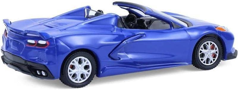 MCSlots Corvette Stingray Convertible 2021 Elkhart Lake Blue 1:64 Scale Greenlight 13370E