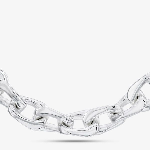 T. H. Baker Argentium Silver 18 Inch Flat Curb Chain ARG-94301-18