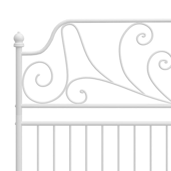 Berkfield Bed Frame White Metal 140x200 cm