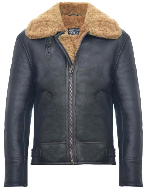Infinity Leather Mens B3 WW2 Leather Sheepskin Aviator Flying Jacket-Charleston