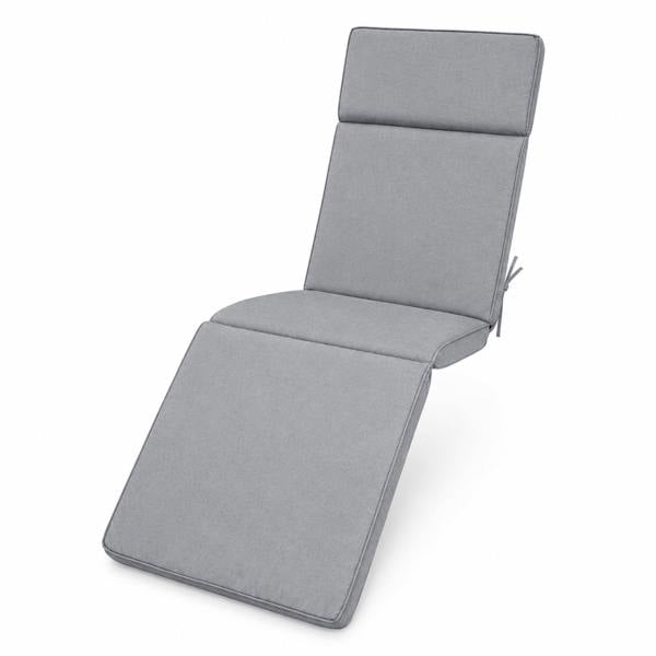 Steamer Chair Cushion – Outdoor Garden Seat Pad with 6cm Padding, Washable Cover & Adjustable Straps, Grey, 49cm Wide