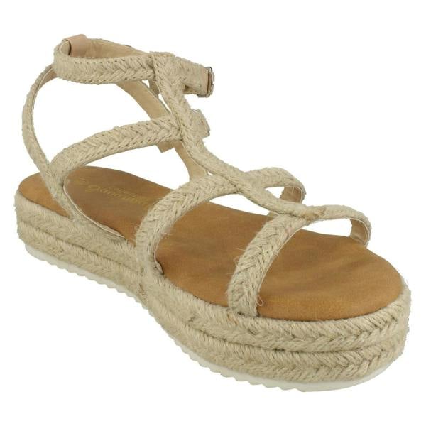 Savannah Ladies Savannah Platform Rope Sandals