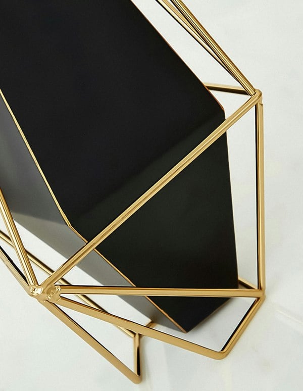 ANYHOUZ 39cm Gold Black Luxury Tabletop Home Decor Modern Art Living Room Display House Decorative Crafts Metal Ornaments