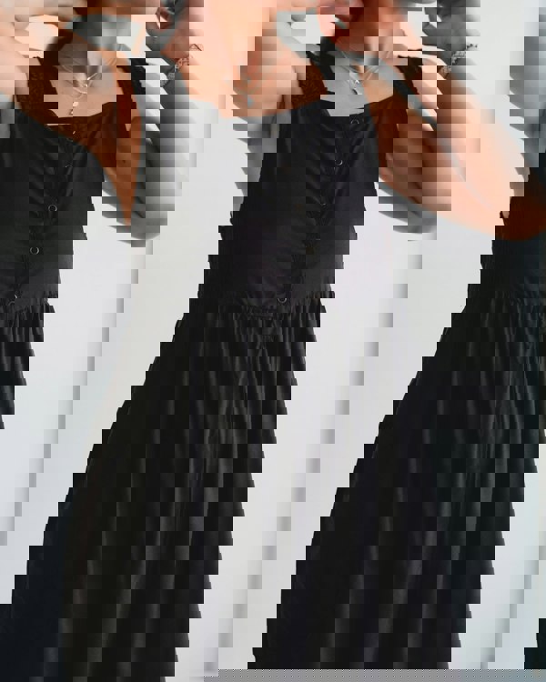 Alice Black Smocking Strap Jumpsuit - image 6