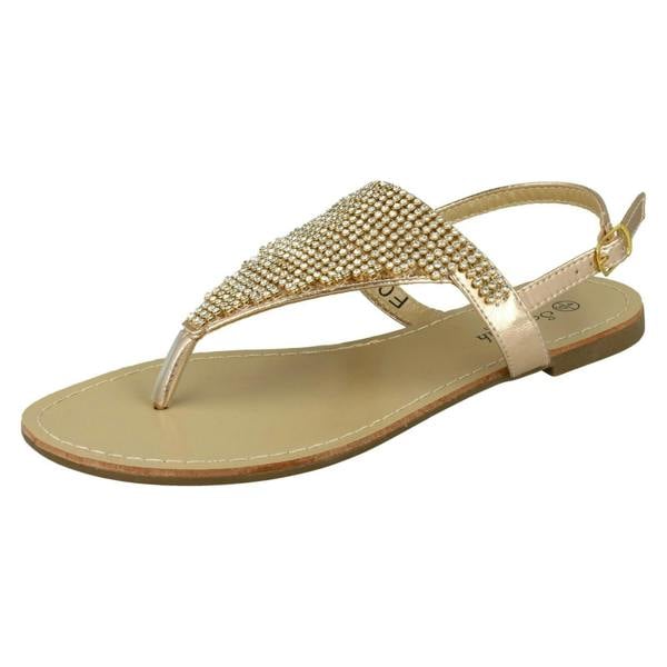 Savannah Ladies Savannah Toe Post Diamante Sandals