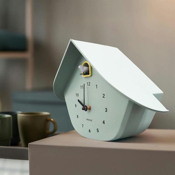 WALPLUS WC2164 - Walplus Minty Green Pastel Cuckoo Clock (32.5cm / 12.8 inch)