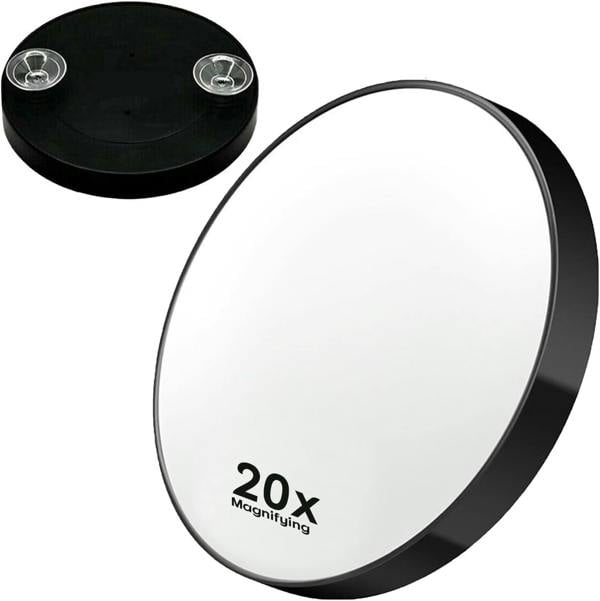 ATEK 20X Magnifying Makeup Mirror Pocket Vanity Tweezing Mirror