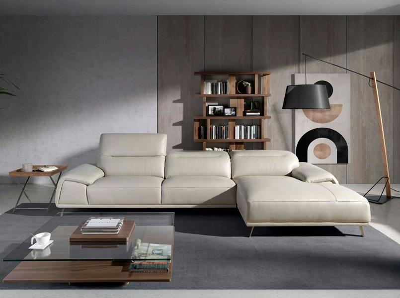 Angel Cerdá Corner sofa in taupe grey leather 6149/6150