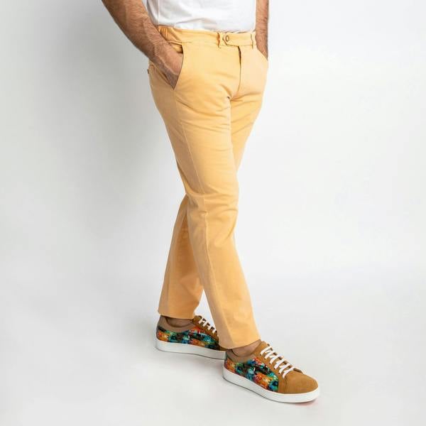 CLAUDIO LUGLI COLORED CHINO TROUSERS – Premium Men's Patterned Shirt by Claudio Lugli | Bold Design, Tailored Fit, Best Printed Shirts