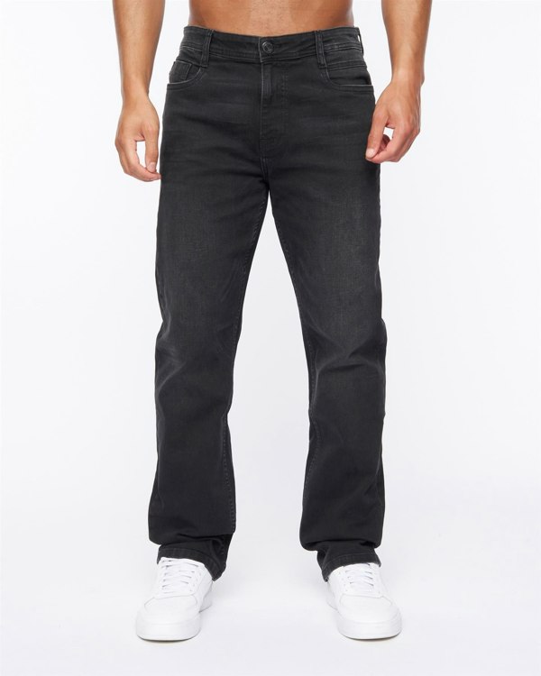 Duck and Cover Janstar Straight Leg Jeans Black Wash