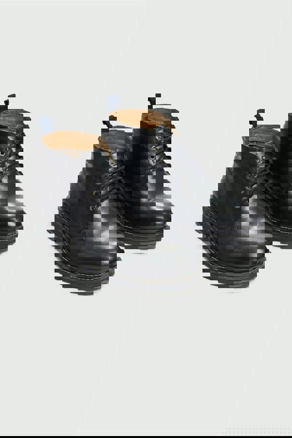 House of Cavani Austin Black Lace Up Leather Boot