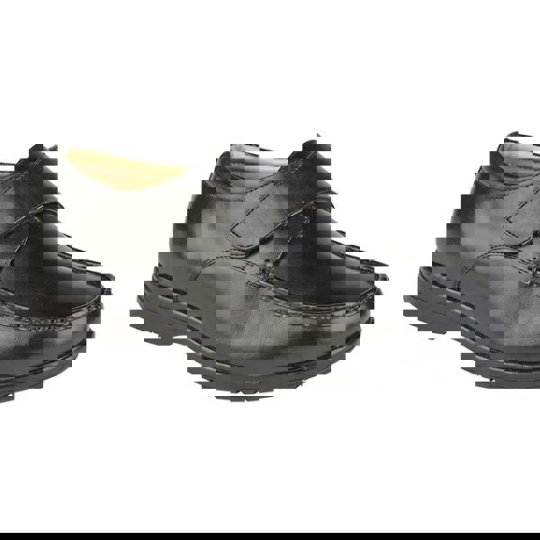 Roamers Mens Leather XXX Extra Wide Touch Fastening Casual Shoe - Black