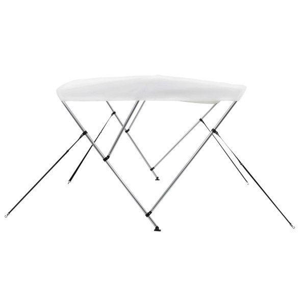 Berkfield 3 Bow Bimini Top White 183x160x137 cm