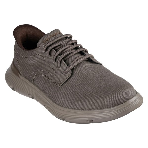Skechers Mens Garza Clive Slip-In Trainers - Dark Taupe