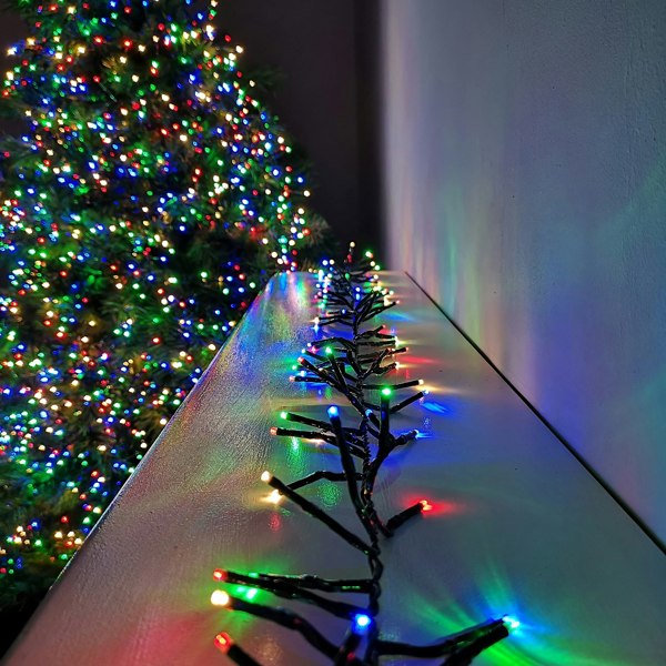 Samuel Alexander 480 LED 6.2m Premier Clusterbrights Indoor Outdoor Multifunction Mains Operated Christmas Cluster Lights with Timer in Multicoloured