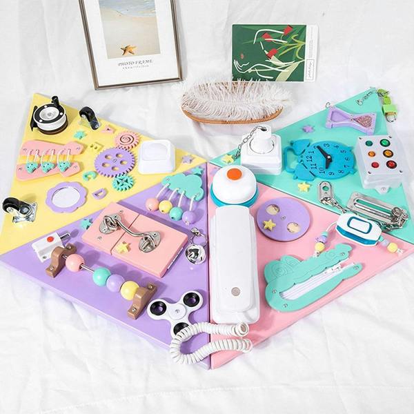 Dyzi Montessori Pyramid Sensory Board: Toddlers' Motor Skills Toy